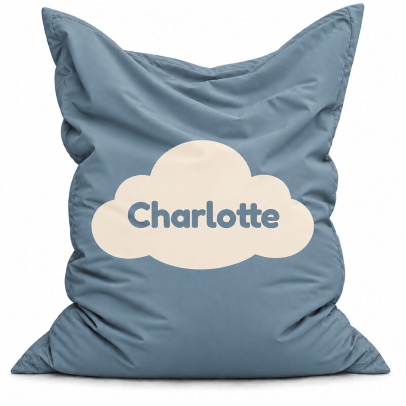Zitzak Cloud Dusty Blue met naam