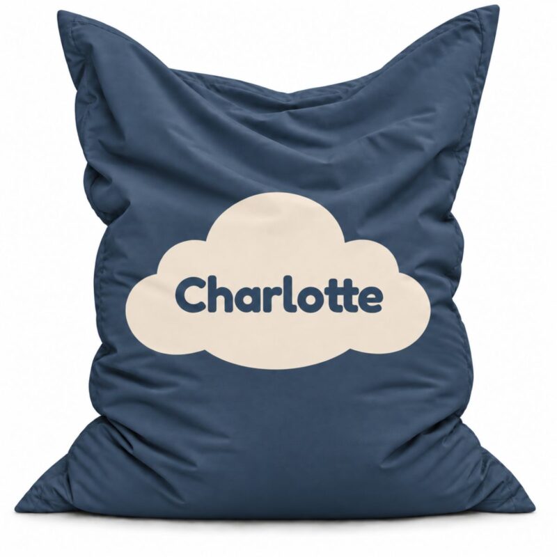 Zitzak Cloud Navy met naam