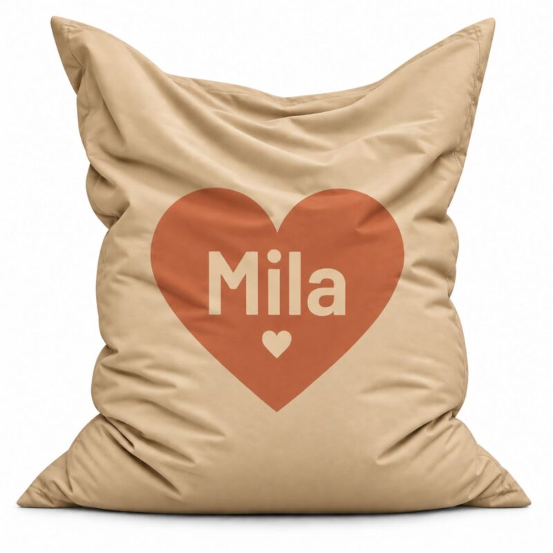 Zitzak Heart Terracotta met naam