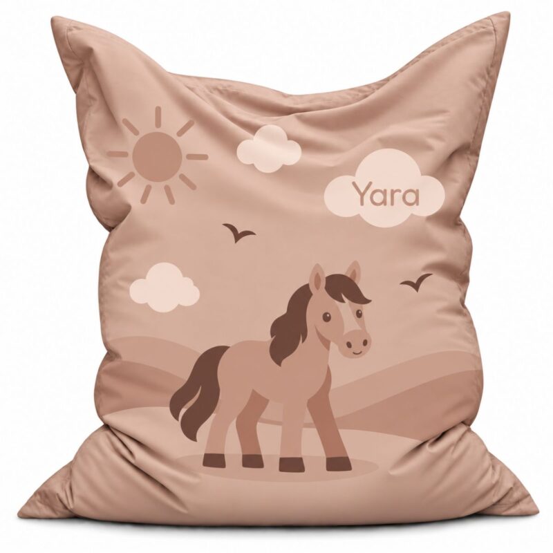 Zitzak Paard Terracotta – met optionele naam