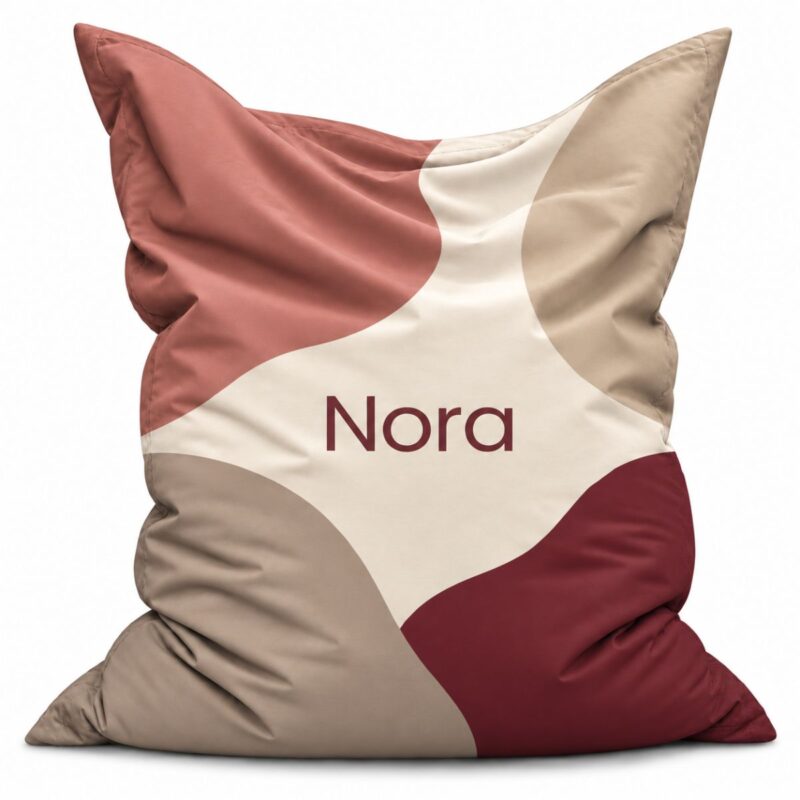 Zitzak Soft Shapes met naam Burgundy