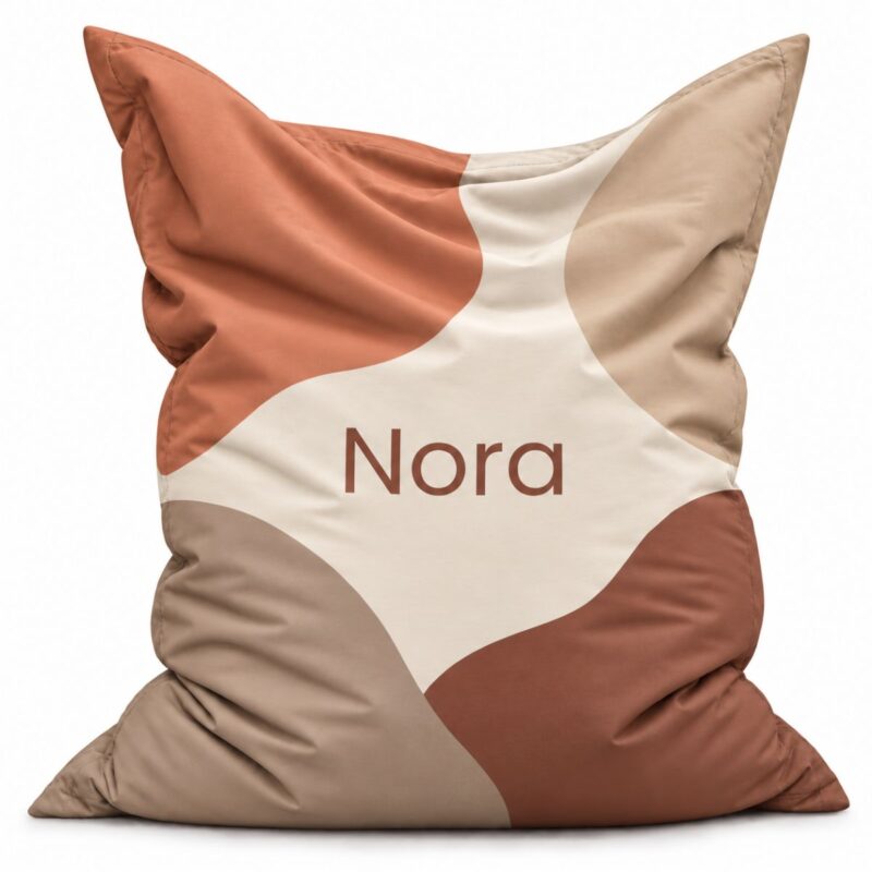 Zitzak Soft Shapes met naam Terracotta