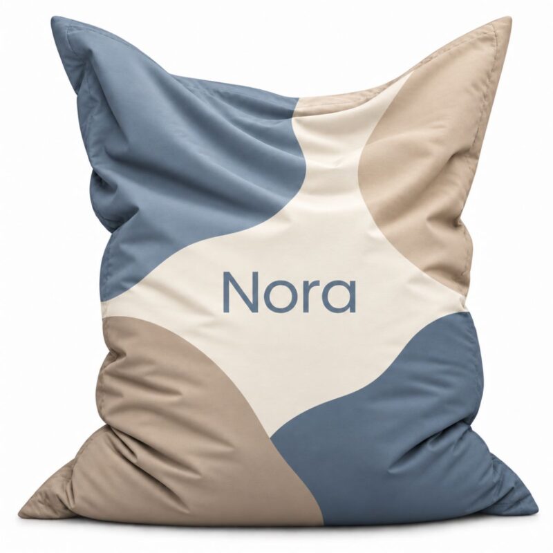Zitzak Soft Shapes met naam Dusty Blue