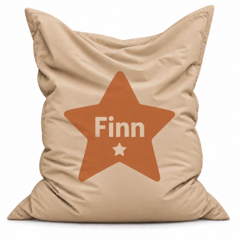Zitzak Star Burnt Orange met naam