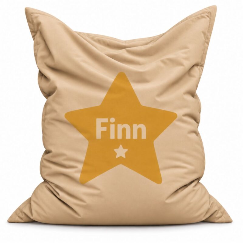 Zitzak Star Golden Yellow met naam
