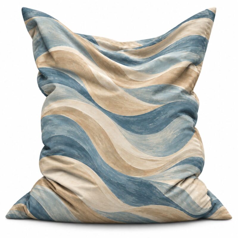 Zitzak Coastal Waves Dusty Blue & Sand