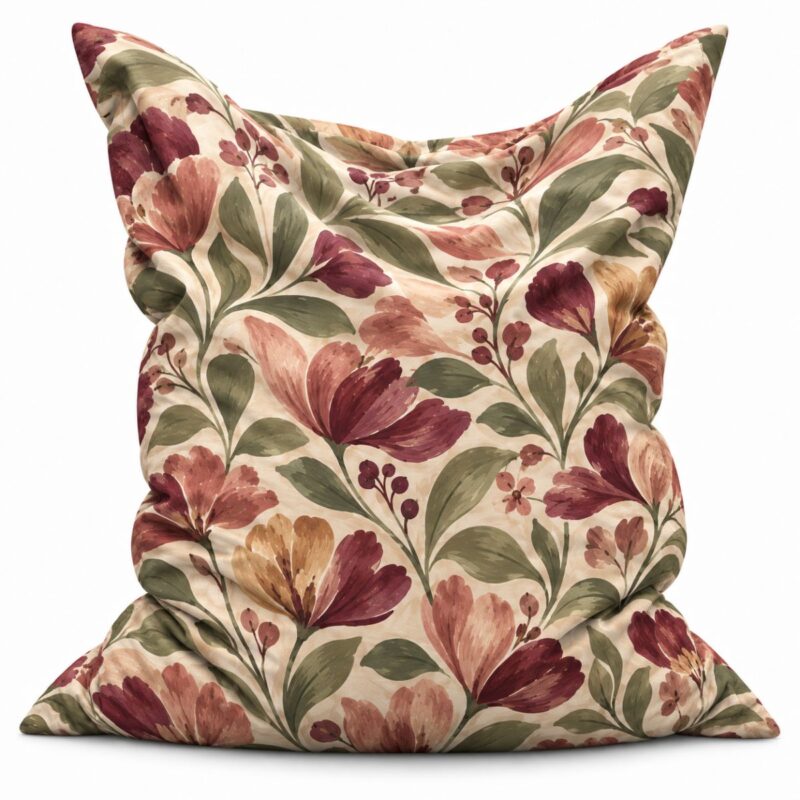 Zitzak Folk Bloom  Burgundy & Sage