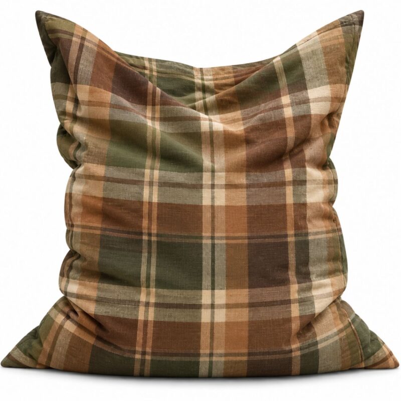 Zitzak Heritage Check Olive & Cocoa