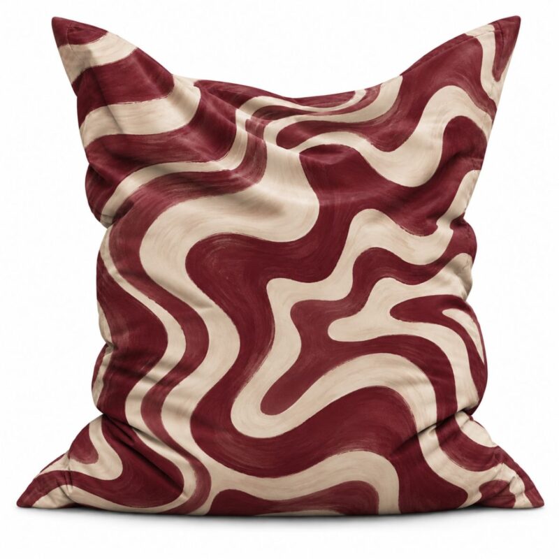 Zitzak Organic Contours Burgundy & Cream