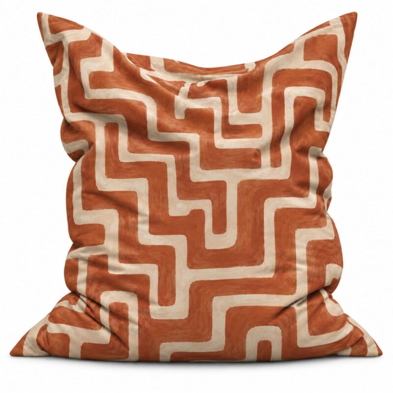Zitzak Organic Labyrinth Terracotta & Cream