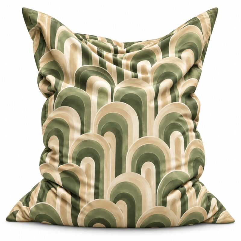 Zitzak Deco Rhythm Olive & Cream